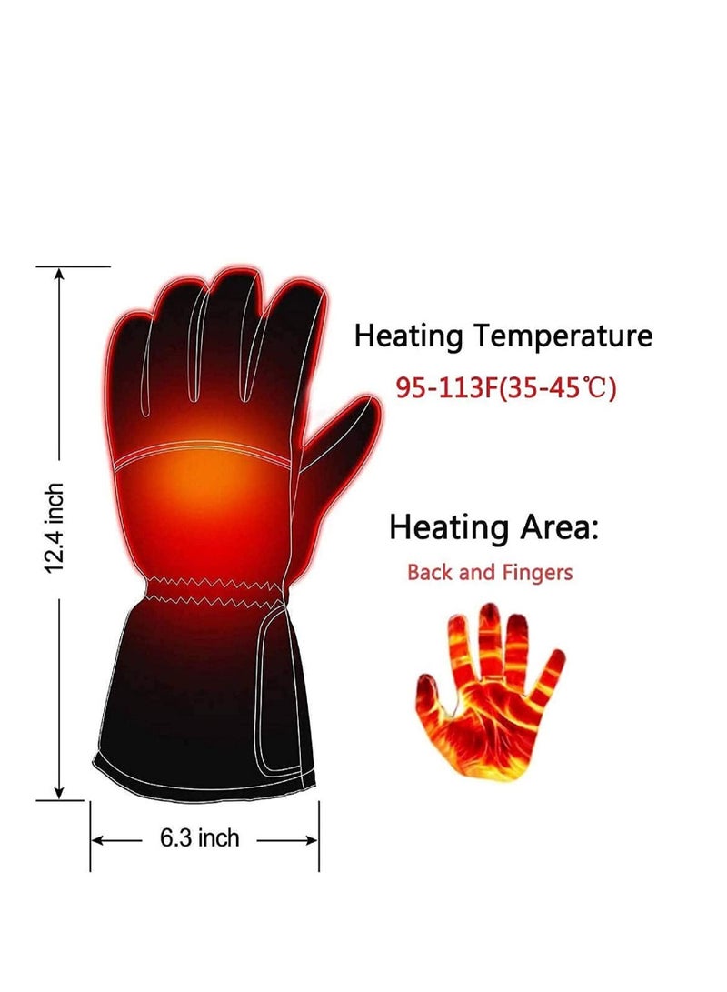 SYOSI Heated Gloves, Battery Powered Electric Heat Gloves for Women and Men, Waterproof Winter Thermal Gloves, Warm Touchscreen Gloves for Outdoor Sports Cycling Riding Skiing Skating Hiking Hunting  - Image 3
