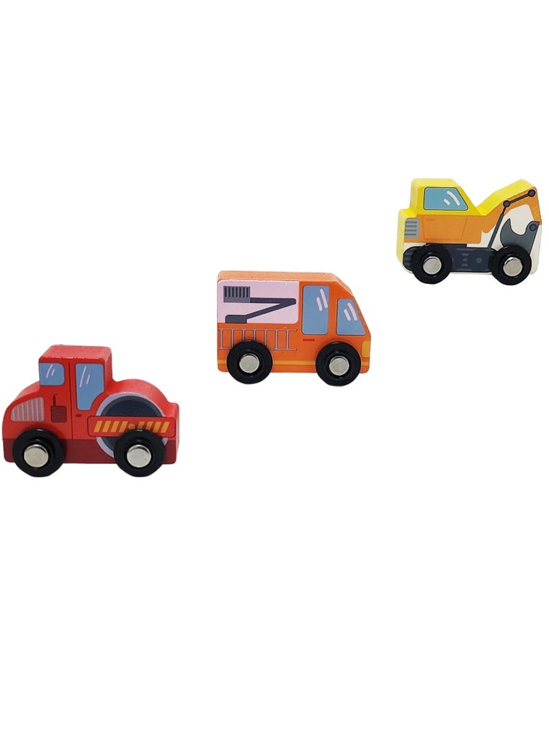 Factory Price 6 Pieces Wooden Mini Car Set - B - Image 4
