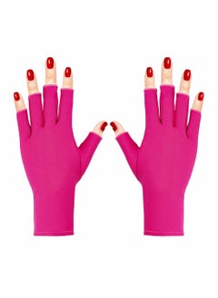 Generic UV Glove for Nail Lamp, Gel Manicures Glove, Half Finger Stretchy Gloves for Girls Protect Hands  - Image 1