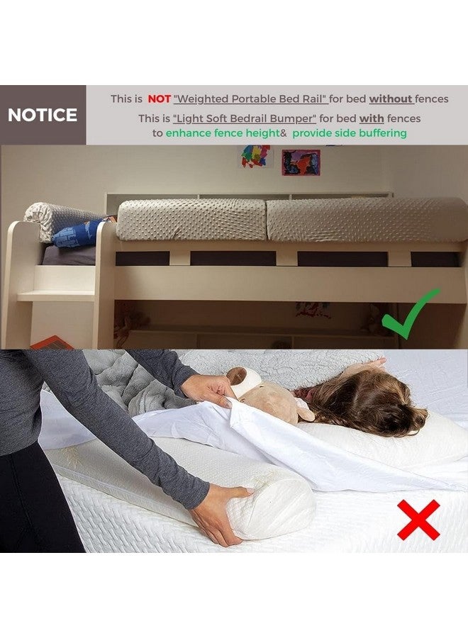 Wonder Space Toddlers' Bed Rail Bumpers Protecter - Children's Bed Guardrail Padding - Anti-Collision | Increased Height | Fall Prevention - Easy Installation Enhanced Safety Mostly Fit (Grey, 3ft) - Image 3