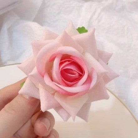 Generic 2024 Womens Christmas Antler Headband Plush Hair Accessory 2 # Rose hairpin dual-purpose-pink (7cm) 