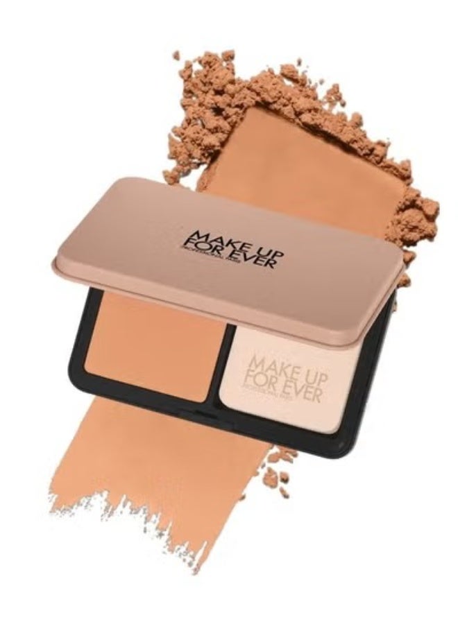 ميك اب فور ايفر ميك أب فور إيفر إتش دي سكين مات فيلفيت بودرة أساس وبودرة تثبيت خافتة ١١ غرام - لون ٣R٥٠ قرفة باردة - درجات لون بشرة سمراء مع مسحة حمراء - Image 1