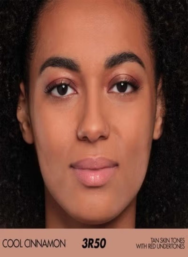 ميك اب فور ايفر ميك أب فور إيفر إتش دي سكين مات فيلفيت بودرة أساس وبودرة تثبيت خافتة ١١ غرام - لون ٣R٥٠ قرفة باردة - درجات لون بشرة سمراء مع مسحة حمراء - Image 2