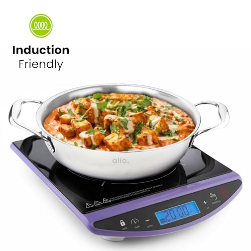 Allo Triply Stainless Steel Kadhai with Handles|Perfect Kadhai for Curry/Stir-Fry/Deep-Fry/DryVeg/Saut Induction Friendly Naturally Non-Stick with Lid | 10 Years Warranty, 18cm, 1.2 litres - Image 5