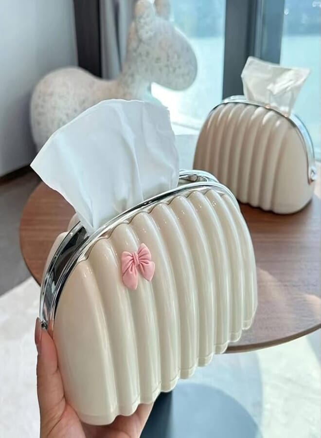 Make a unique piece of art in your home! tissue box with an attractive bag with an elegant bow, combines beauty and functionality, luxurious material and convenient zipper.(2 pieces)
