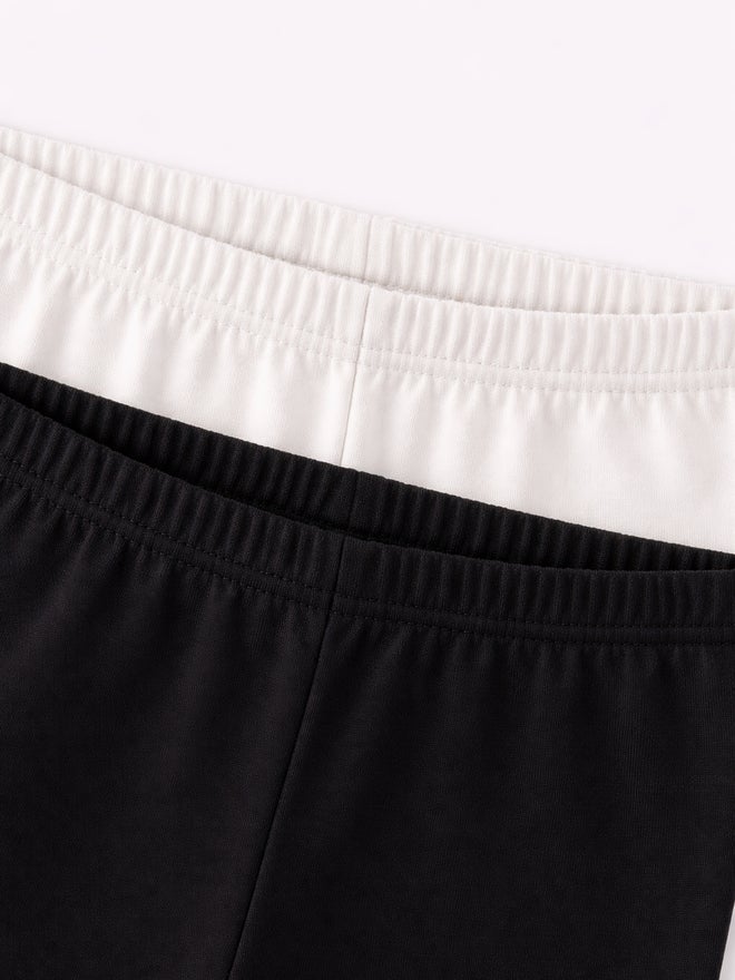 victor and jane Pack of 2 - Girls Basic Stretch Capri Leggings - Image 5