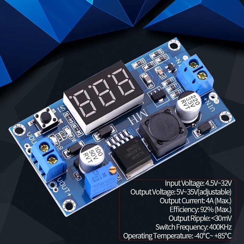 klarako DC-to-DC Boost Module, 4.5V-32V to 5V-35V Adjustable Constant Current Voltage Buck Boost Converter Display - Image 5