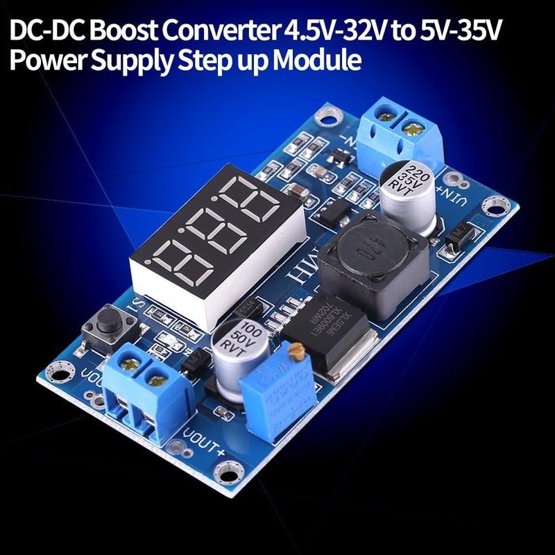 klarako DC-to-DC Boost Module, 4.5V-32V to 5V-35V Adjustable Constant Current Voltage Buck Boost Converter Display - Image 4