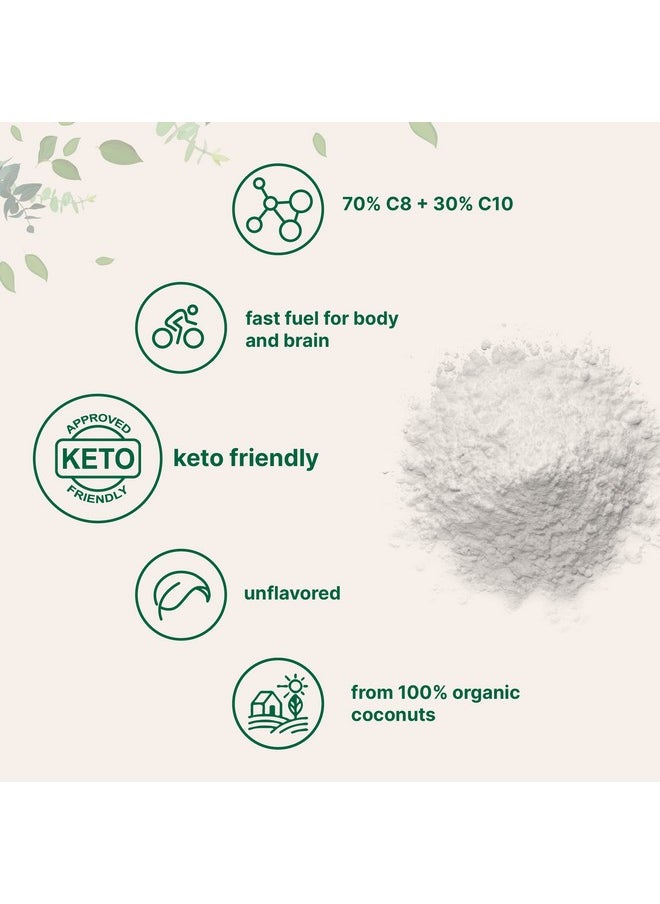 Micro Ingredients - Organic Mct Oil Powder With Prebiotic Fiber1 Pound(16 Ounce) Fast Fuel For Body And Brain C8 Mct Oil For Coffee Creamer Delicious For Tea Smoothie Drink And Beverage No Gmos Keto Diet Vegan - Image 1