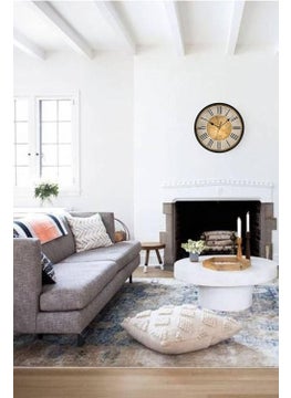 Naturel Naturel Classic Golden Theme Decorative Latest Wall Clock with Glass (Black Frame)  - Image 4