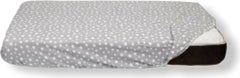 Bebek Özel Baby Special Cotton Baby and Kids Fitted Sheet Gray Background with White Stars 50 x 90 cm  - Image 2