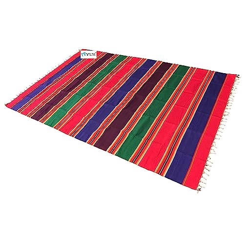 AYUS Solapuri Carpet/Galicha Rug Dari 100% Cotton - 1 (Multicolor Extra Large Size 96 inch x 144 inch or 8 X 12 Feet) - Image 4