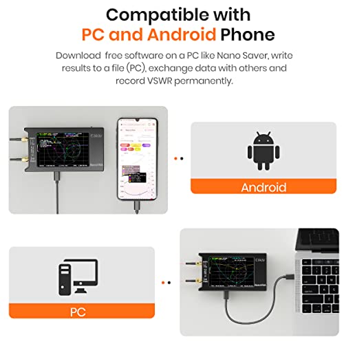ELIKLIV Upgraded NanoVNA-H4 Vector Network Analyzer V4.3, Elikliv 10KHz-1.5GHz HF VHF UHF Antenna Analyzer Measuring S Parameters, Voltage Standing Wave Ratio, Phase, Delay, Smith Chart, 4" Screen - Image 5