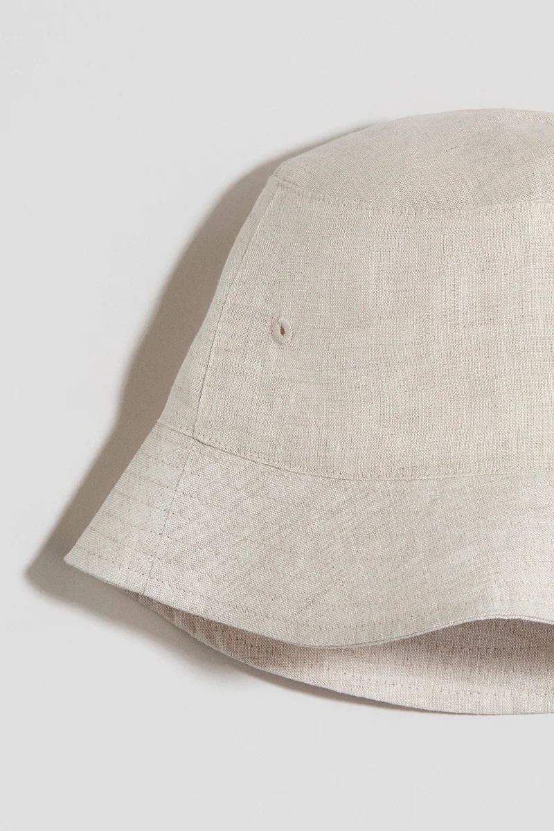 اتش اند ام قبعة باكت من الكتان