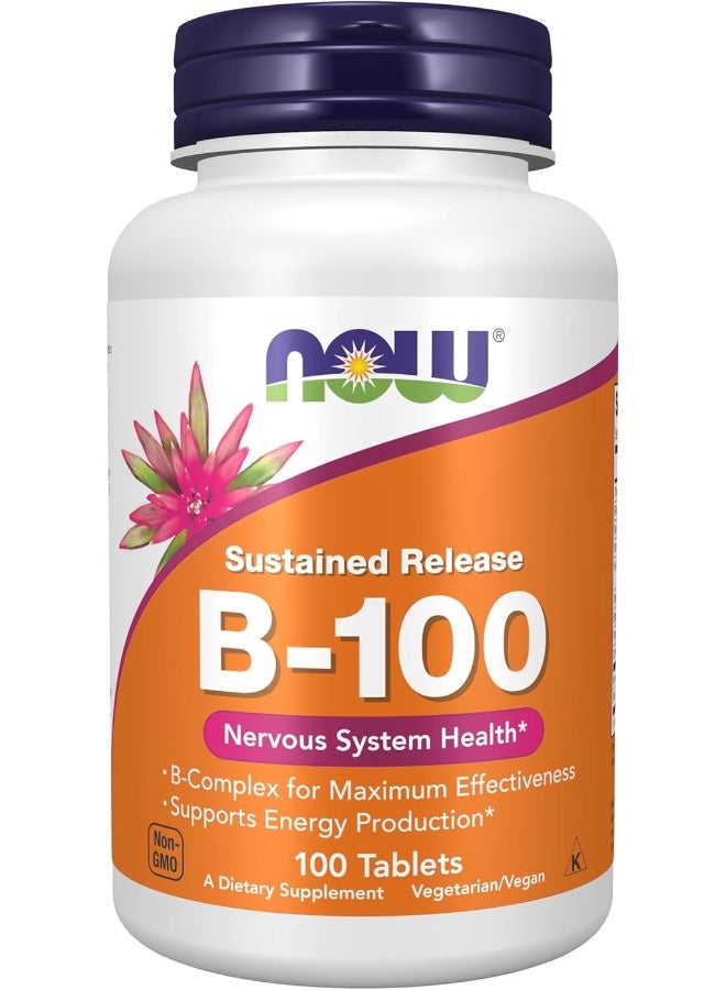 NOW Supplement Foods - B100 Sustained Release 100 Tablets - Image 1