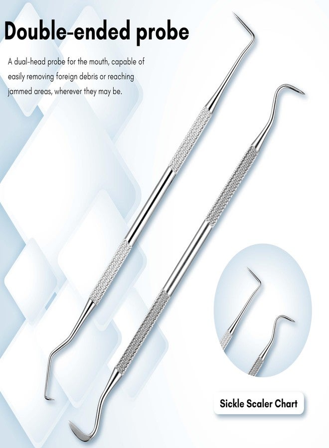 KIRA Dental Tools, Dental Pick Teeth Cleaning Tools, Dental Hygiene Kit, Plaque Remover for Teeth, Professional Stainless Steel Tooth Scraper Plaque Tartar Cleaner with Case & Pet Use - Image 4