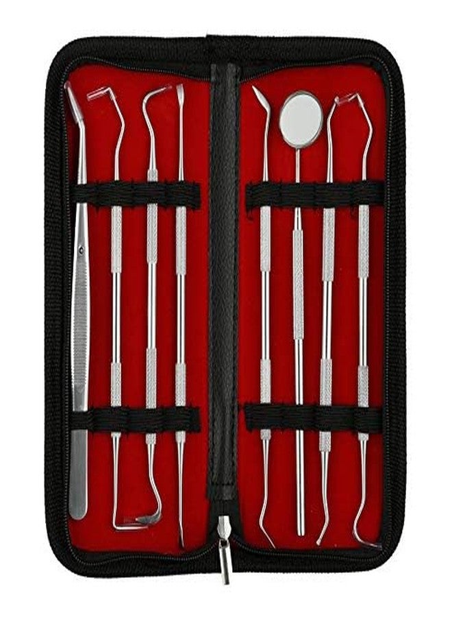 KIRA Dental Tools, Dental Pick Teeth Cleaning Tools, Dental Hygiene Kit, Plaque Remover for Teeth, Professional Stainless Steel Tooth Scraper Plaque Tartar Cleaner with Case & Pet Use - Image 1