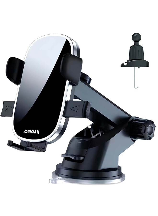 AMROAH Car Phone Clip Holder Universal 360 Rotateble Hands Free For Auto Dashboard Air Vent Windscreen Car Phone Mount Vehicle Stand - Image 1
