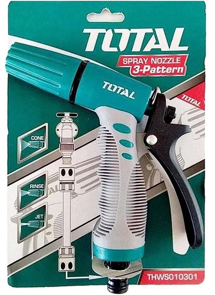 TOTAL - Plastic Water Spray Trigger Nozzle 3 Patterns THWS010301 - Image 1