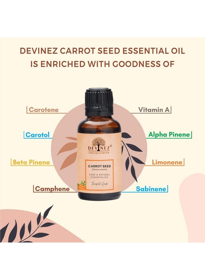 ديفينيز زيت بذور الجزر العطري، 10 مل (عبوة من قطعتين) نقي 100%، طبيعي وغير مخفف - ينعم التجاعيد، ويحارب الجذور الحرة، ويشد البشرة ويوحد لونها، ويعزز تجديد البشرة، ويحصل على شعر سميك ولامع وصحي. - Image 4