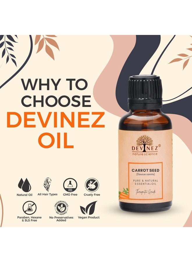 ديفينيز زيت بذور الجزر العطري، 10 مل (عبوة من قطعتين) نقي 100%، طبيعي وغير مخفف - ينعم التجاعيد، ويحارب الجذور الحرة، ويشد البشرة ويوحد لونها، ويعزز تجديد البشرة، ويحصل على شعر سميك ولامع وصحي. - Image 2