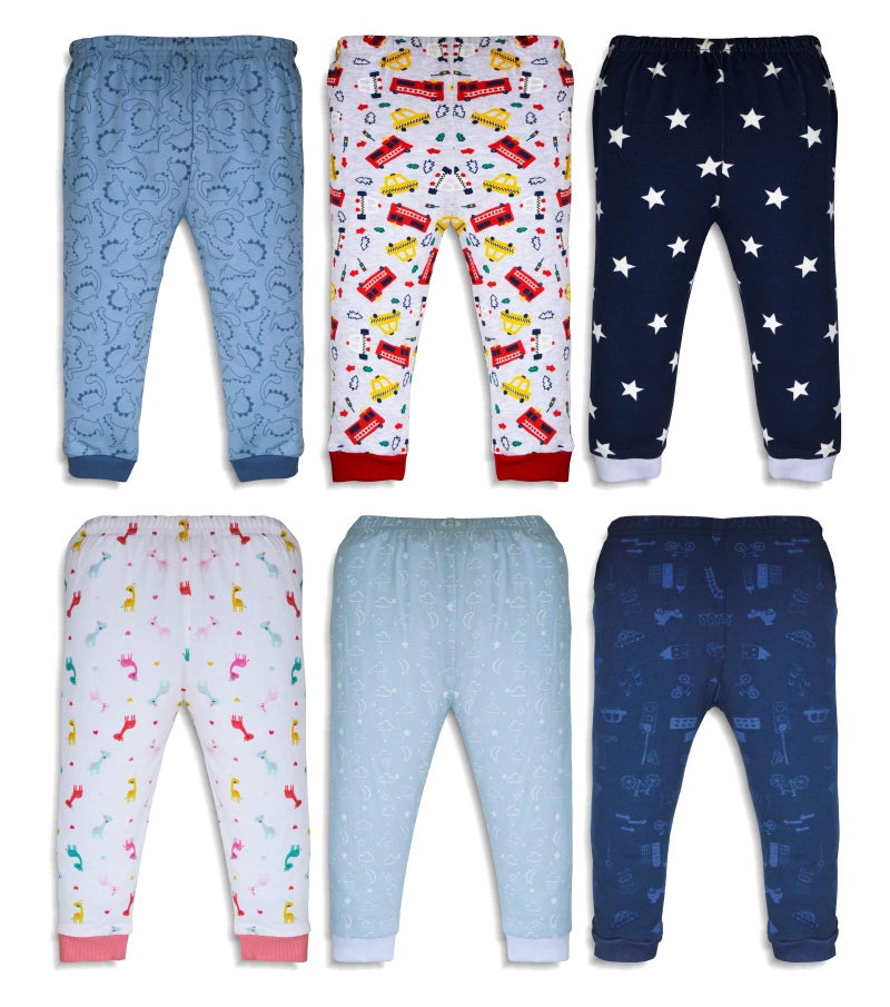 minicult Boys' and Girls' Cotton Printed Pyjama (Multicolour, 2-3 Years) -Pack of 6 - Image 3