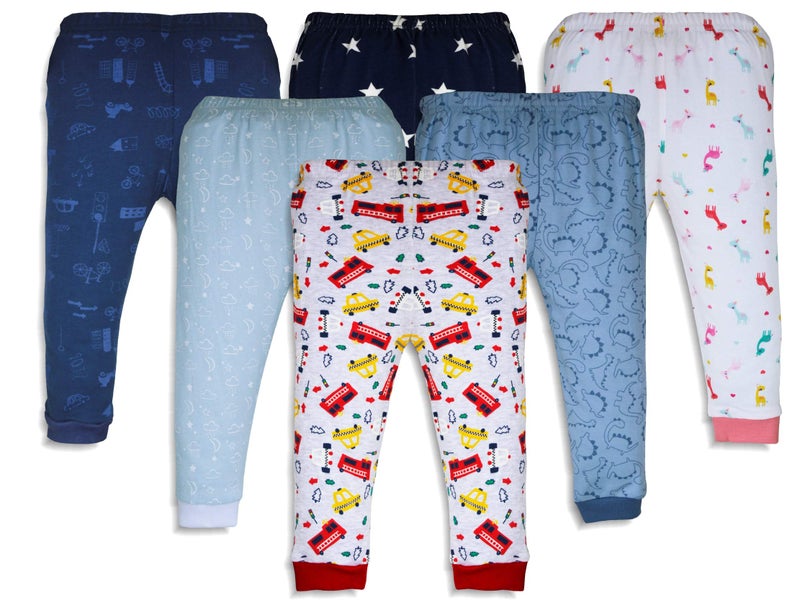 minicult Boys' and Girls' Cotton Printed Pyjama (Multicolour, 2-3 Years) -Pack of 6 - Image 2
