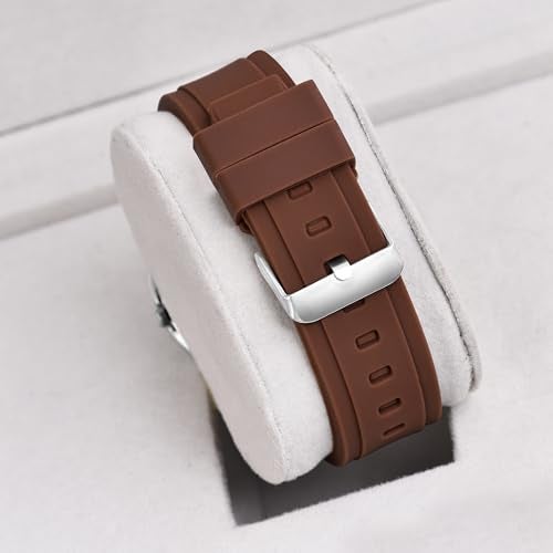 Acnos Minimalist Brown Dial Silicone Strap Analog Watch for Men, Boys & Unisex Adults - Image 3