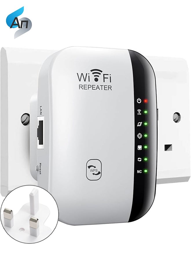 An 300m Wifi Repeater, Wi-Fi Range Extender, Long Range Repeater with Ethernet Port, Quick Setup, Home Wireless Repeater  - Image 1