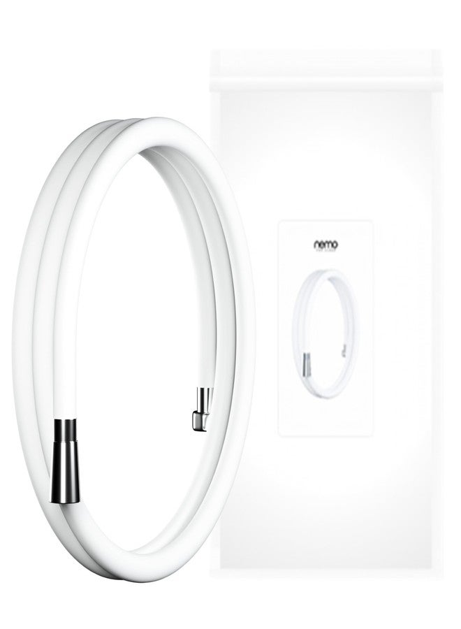 NEMO Shower Hose | Made in South Korea | 5 Layer Antibacterial PVC | 2 Meter | 360 degree rotating & Kink Free | Minimalist Korean White Metal Design - Image 1