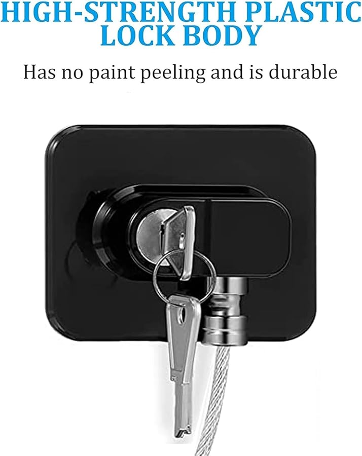 أثاث أمان الأطفال مراسي 4 قطع أقفال ثلاجة وخزانة مع مفاتيح قفل مفتاح أسود - Image 5