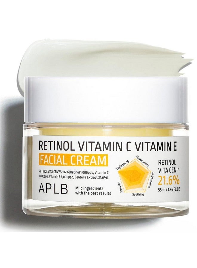 APLB Retinol Vitamin C Vitamin E Facial Cream | RETINOL VITA CEN™ 21.6% 1.86 FL.OZ/Korean Skincare, Deep hydration, Retinol, Revitalize for gentle and improve skin texture - Image 1