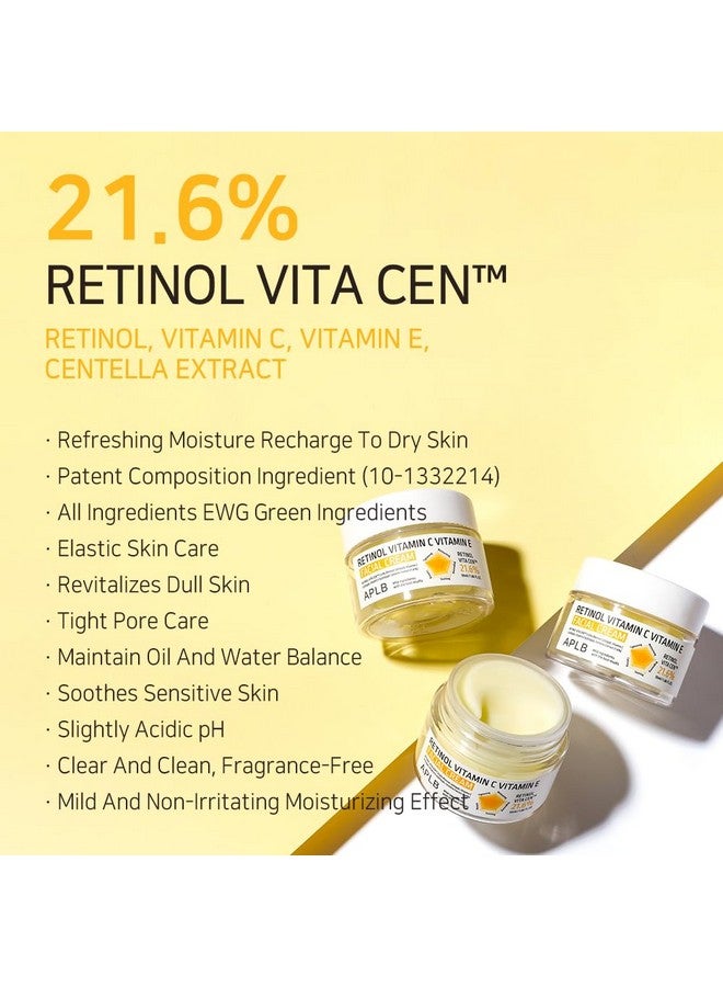 APLB Retinol Vitamin C Vitamin E Facial Cream | RETINOL VITA CEN™ 21.6% 1.86 FL.OZ/Korean Skincare, Deep hydration, Retinol, Revitalize for gentle and improve skin texture - Image 3