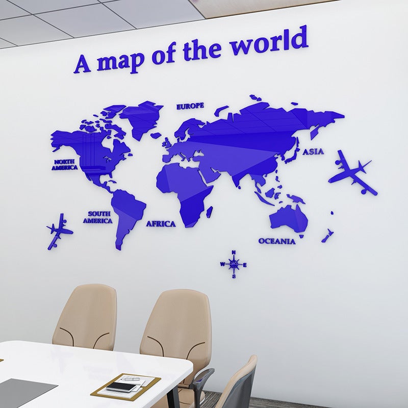 Dedicated Wall Stickers Creative Wall Decoration 3D Acrylic Background Wall Stickers Office Corporate Culture - Image 1