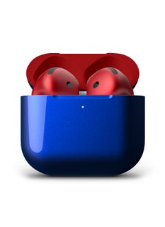 MERLIN CRAFT CUSTOMIZED APPLE AIRPODS 4 COMBO RED BLUE