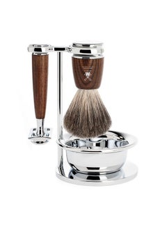 Muhle Rytmo 4-Piece Pure Badger Double Edge Safety Razor (Closed Comb) Shaving Set For Men - Perfect For Every Day Use, Barbershop Quality Close Smooth Shave  - Image 1