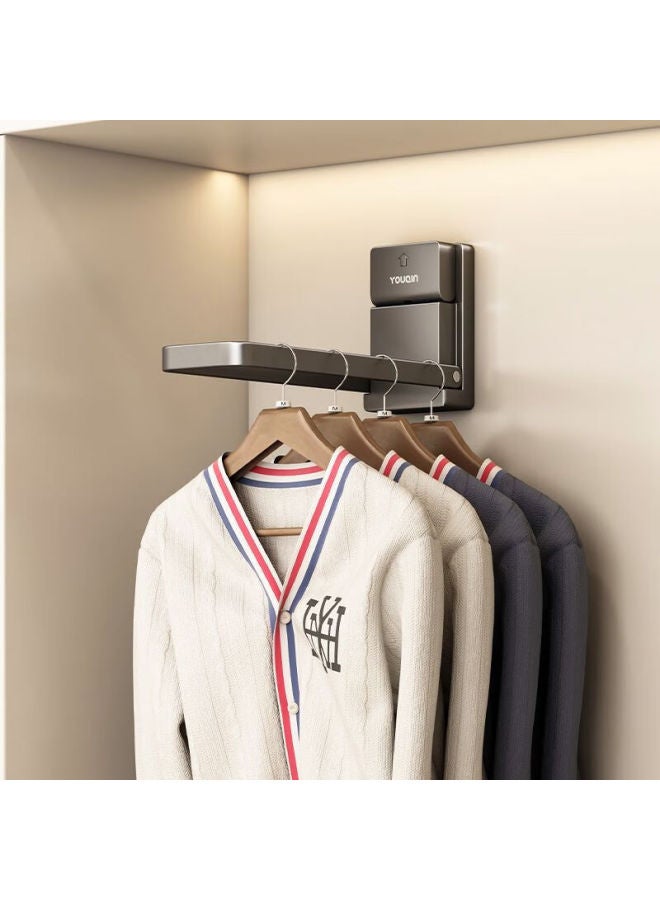 Muya Suction Cup Clothes Hanger Storage Organizer, Household Coat Rack, No Drilling Required, Storage Shelf, Balcony Wall-mounted Hanging Rod