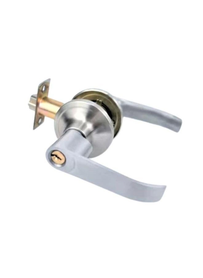 Thoraya 30 to 50mm 2 Industrial Door Handle Lock 3 Levers Silver Copper and Stainless Steel Privacy Door Lever Lock for Bathroom  - Image 3