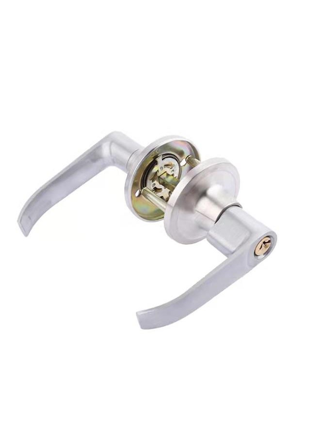 Thoraya 30 to 50mm 2 Industrial Door Handle Lock 3 Levers Silver Copper and Stainless Steel Privacy Door Lever Lock for Bathroom  - Image 2