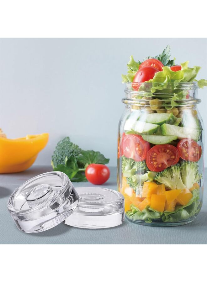 Fermentation Glass Weights with Easy Grip Grooved Handles Heavy Fermenting Lids Kit For Wide Mouth Mason Jar (Glass Weight-4Pcs) - Image 4