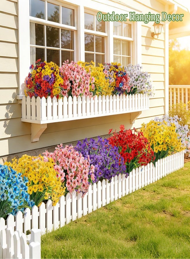 PADONISE 24 Bundles Artificial Flowers for Outdoor Indoor Decor, Fake Silk Flower Plastic Stems UV Resistant for Hanging Plants Spring Summer Bouquet Vase Porch Window Box Wedding Farmhouse Garden - Image 5