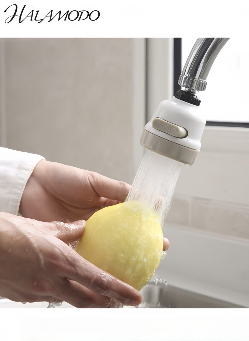 HALAMODO Splash-Proof Water Tap Filter Faucet White/Beige/Black 8.5x5.3x5.3cm - Image 2