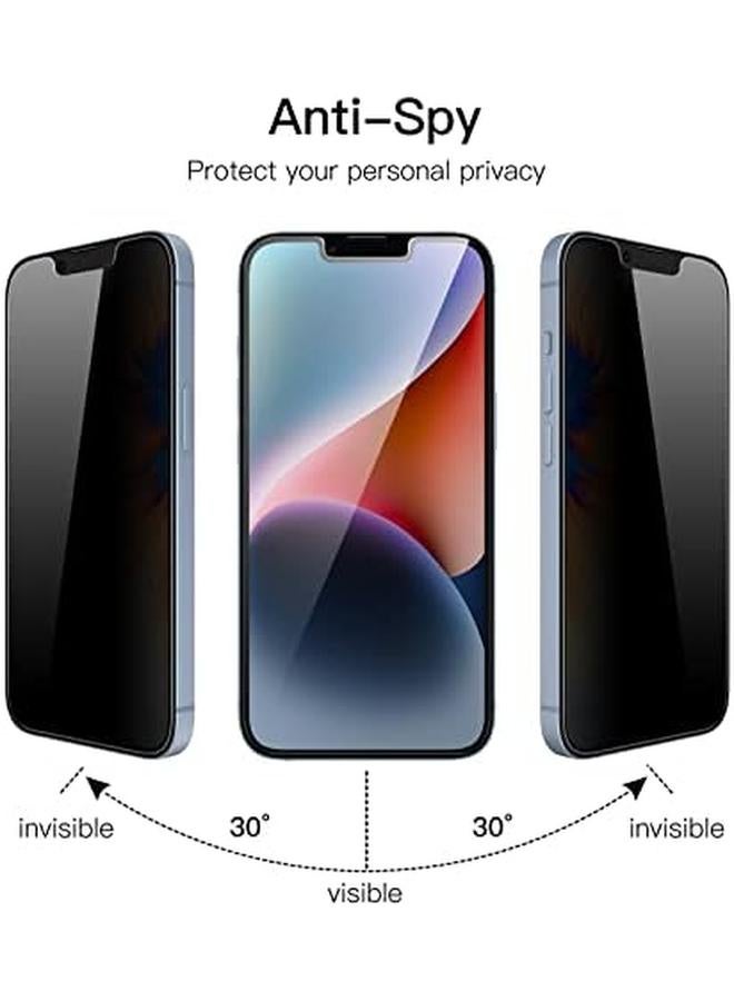 Jetech Privacy Screen Protector For Iphone 14 6.1 Inch Anti Spy Tempered Glass Film 2 Pack - Image 3