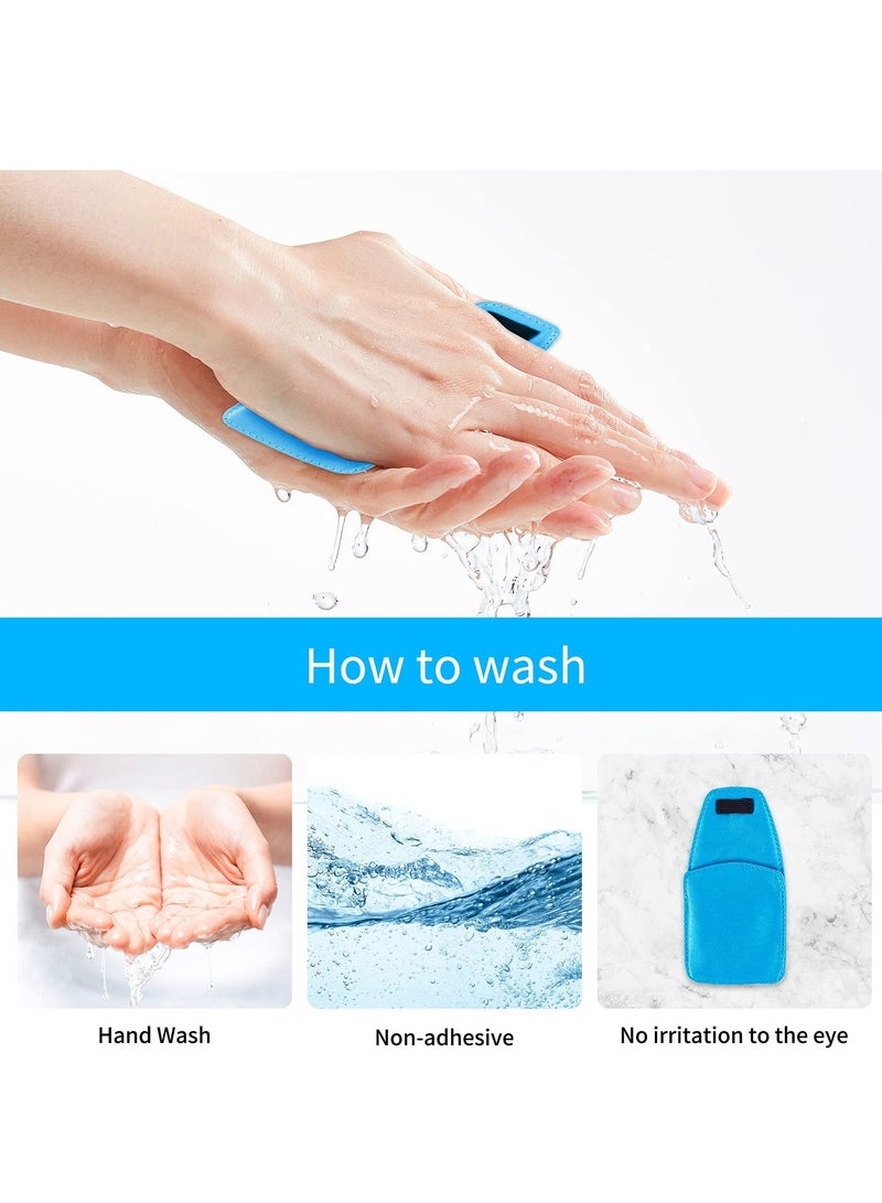 SYOSI Eye Patches for Adults Eye Patch for Glasses Silk Patch for Lazy Eye Amblyopia Strabismus and After Surgery Black + Blue - Image 2