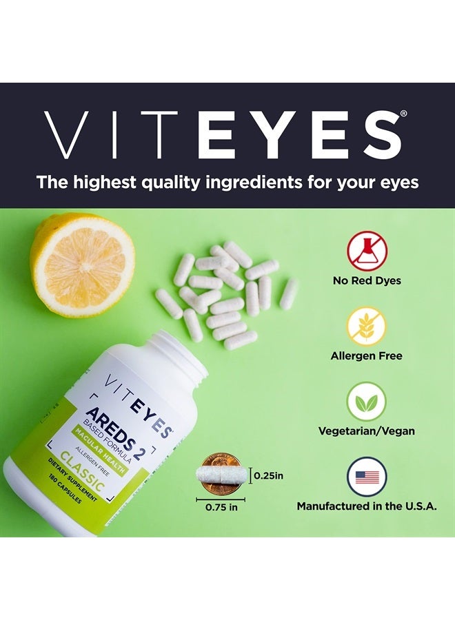 Viteyes AREDS 2 Capsules and Viteyes Multivitamin AREDS 2 Companion, Single Daily Dose Eye Vitamins, 3 Month Supply - Image 3