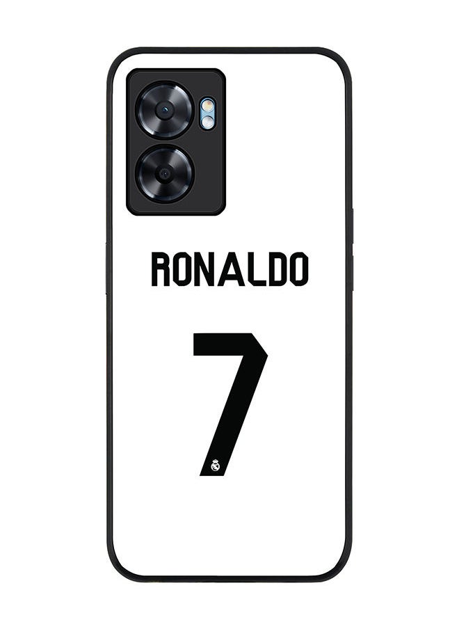 Stylizedd Rugged Black edge case for Oppo A57 Slim fit Soft Case Flexible Rubber Edges Anti Drop TPU Gel Thin Cover - Ronaldo Real Jersey  - Image 1