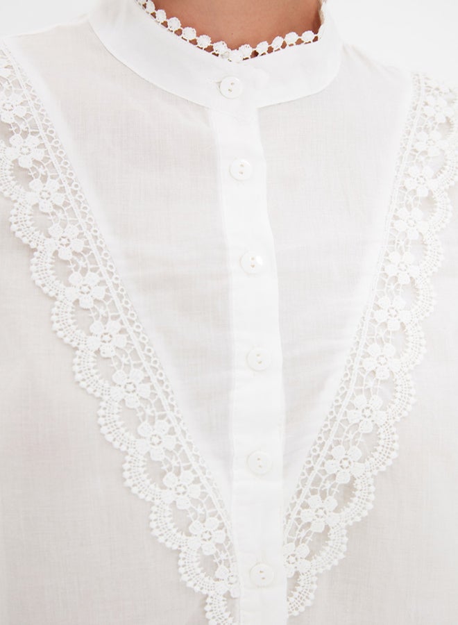 trendyol Shirt - White - Regular fit - Image 4