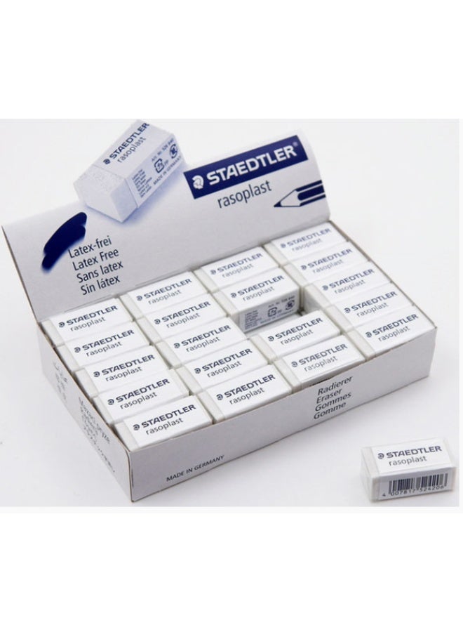 STAEDTLER Rasoplast 526 B White Eraser Pack of 40 - Image 1