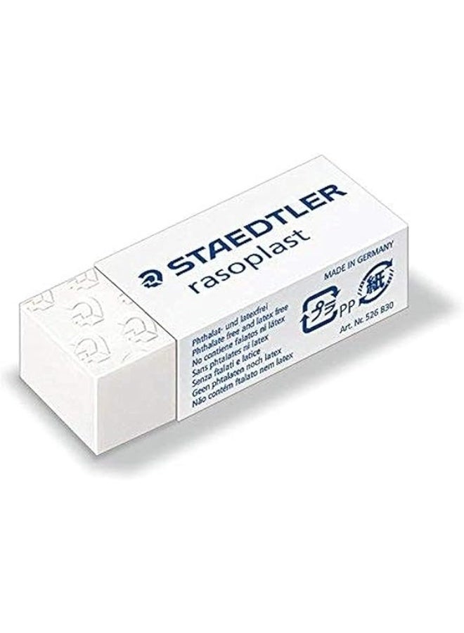 STAEDTLER Rasoplast 526 B White Eraser Pack of 40 - Image 2