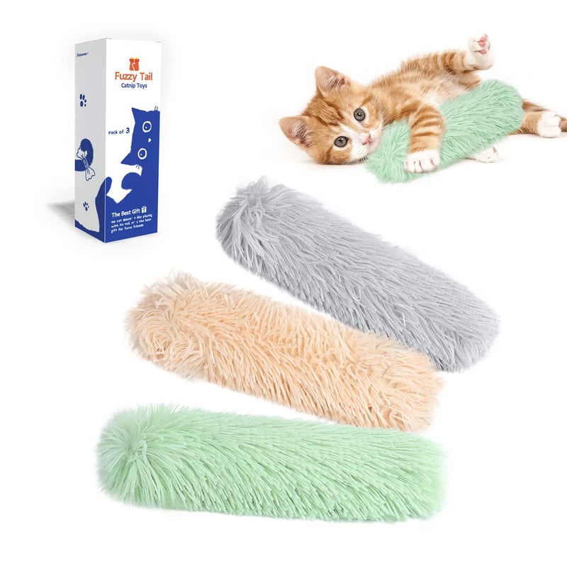 Potaroma Cat Toys Pillows, 3 Pack, Soft and Durable Crinkle Sound with Catnip Inside, Interactive Indoor Kitten Kicker, Promotes Kitty Exercise - Image 1